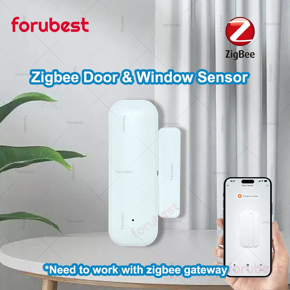 Zigbee Door Sensor Window Sensor Smart Home Security Wireless Door Open Closed Anti-theft Contact Detector App Remote Monitor