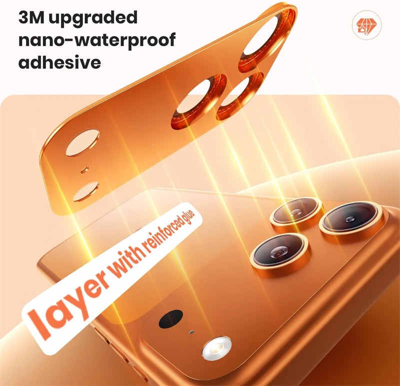 Luxury Bling Diamond Metal Camera Lens Protector for IPhone 17 Air 16 15 14 13 Pro Max Plus Ziai 16Pro 17Pro Glass Full Cover
