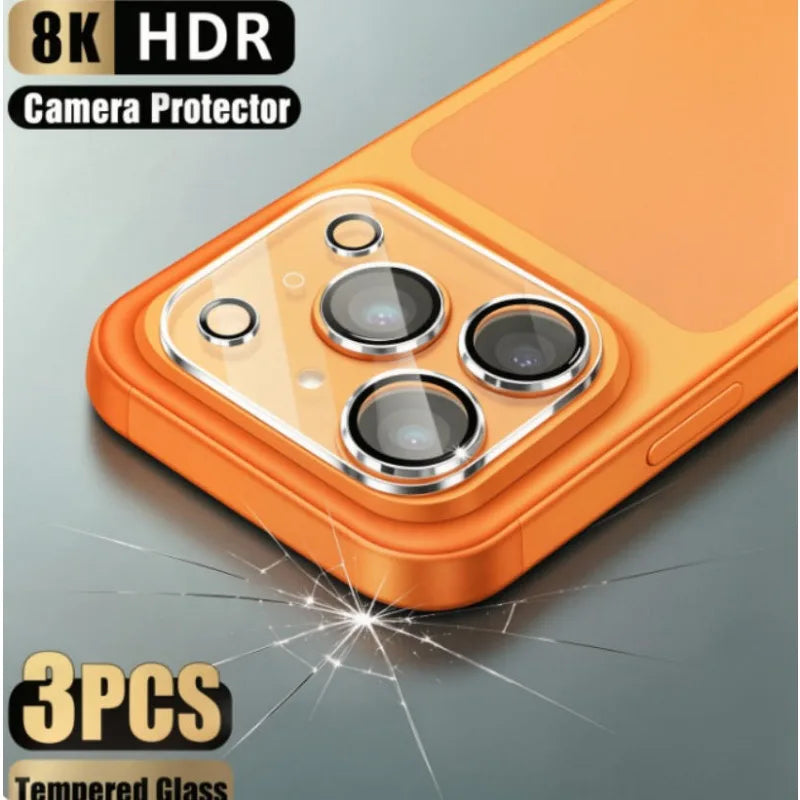 3PCS 3D Camera Protector For iPhone 17 Pro Max Lens Glass For iPhone 17Pro 17 Air Tempered Glass Black Circle Protective Case