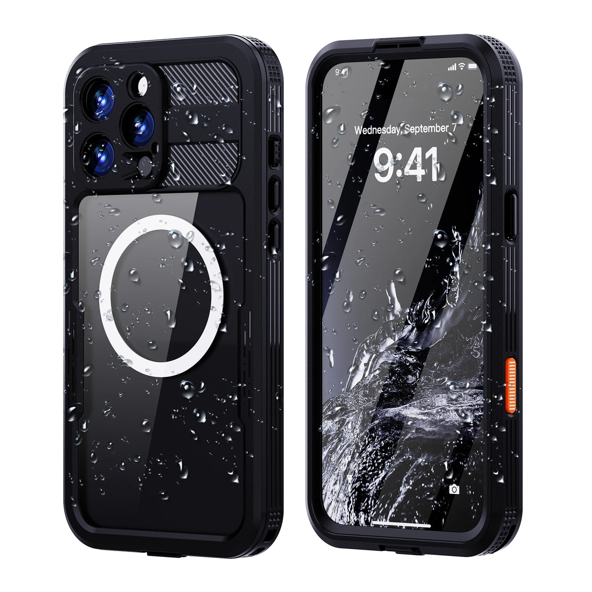 360 Degree Fully Protected Shock, Dust, and Snow Resistant IP68 Waterproof Phone Case Suitable for iPhone 16 Pro Max