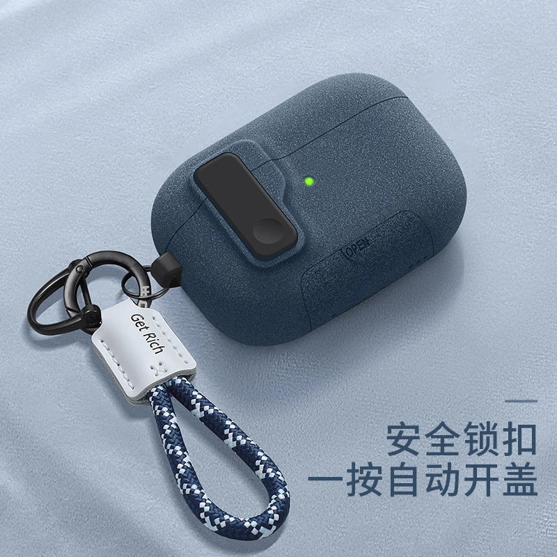 2025 New For AirPods Pro 3 Phone Stand Case Cover Magnetic Auto Lock TPU Shockproof Protective Sleeve With Hook for AirPods Pro3