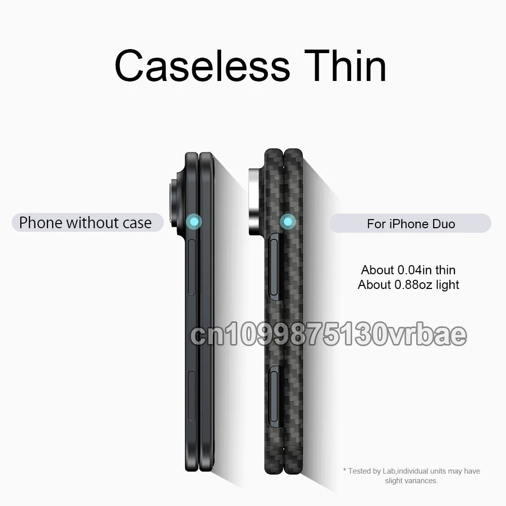 Suitable for iphone duo case,carbon fiber Kevlar aramid fiber hard shell,lightweight magnetic Slim light black cover premium