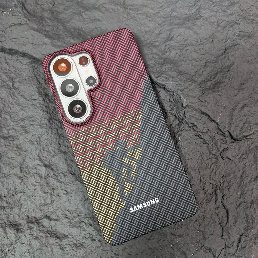 Carbon Fiber Pattern Case For Samsung Galaxy S26 Ultra Plus S25 FE S24 S23 S22 A57 17 56 16 55 15 Magnetic Charger Phone Cover