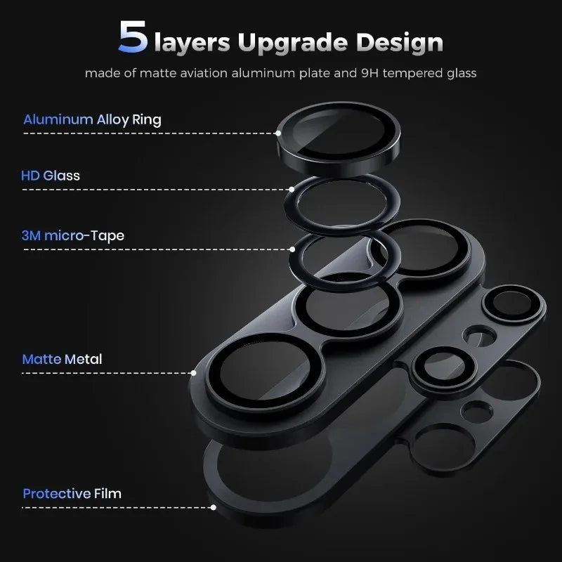 For Samsung Galaxy S26 Ultra S26 Plus Metal Camera Lens Protector HD Glass Protector Film Glass Camera Screen Protector Cover