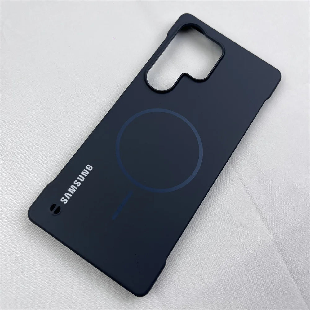 Slim Frameless Matte PC Magnetic Case For Samsung S26 S25 S24 S23 S22 Ultra Plus FE S25edge For Magsafe Wireless Charger Cover