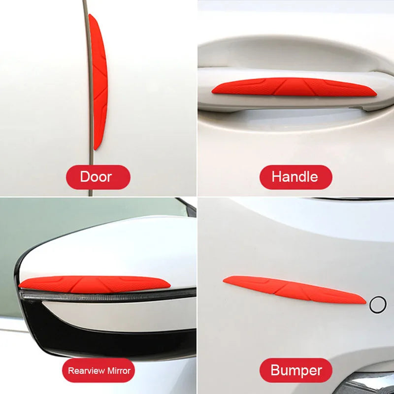 Car Door Edge Anti-collision Protector Bar Stickers Silicone Car Side Protection Guards Rear View Mirror Cover Protection Strip