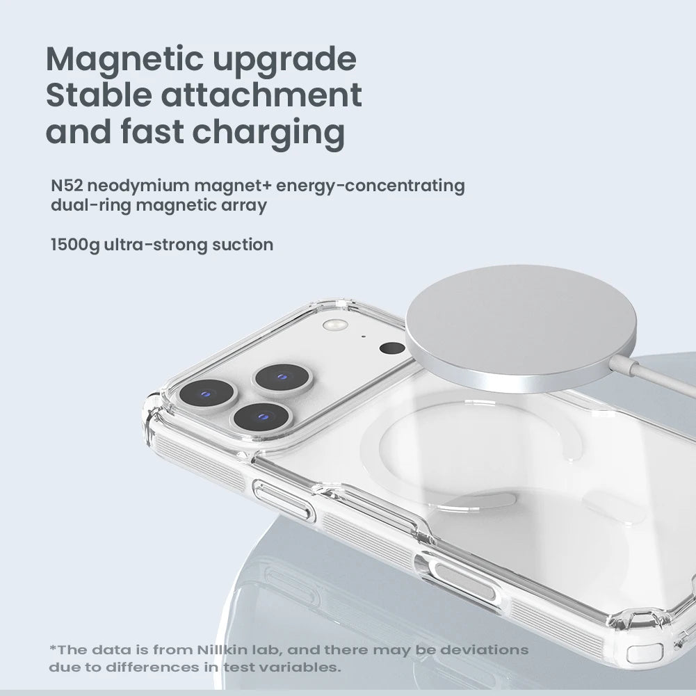 Nillkin For iPhone 18 Pro Max 17 Pro Max 16 Pro Max 16 Plus Nature Pro Magnetic Transparent TPU Phone Case