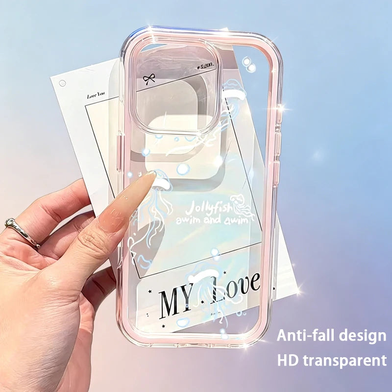 New Fashion B-bulles Phone Case For iPhone 17 16e 16 15 14 13 12 11 mini Pro Max X XR XSMAX 8 7 Air Plus Transparent Soft Cover