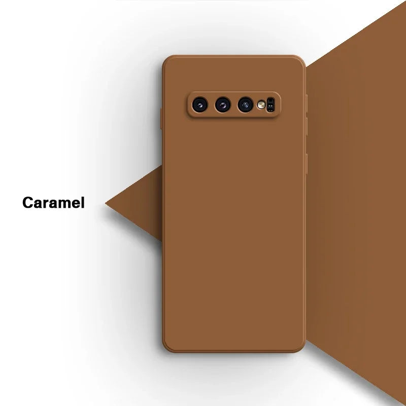 Matte Original Phone Case for Samsung Galaxy S10 Plus S10E S10+ S10Plus High Qualtiy Soft Candy Color Liquid Silicone Back Cover