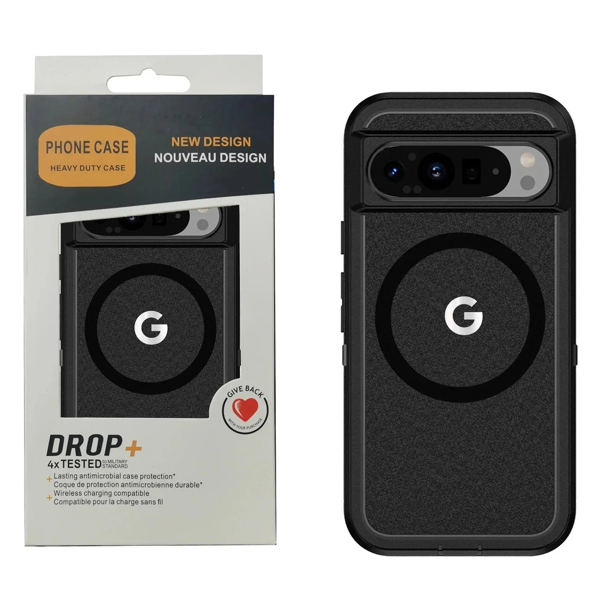 Heavy Armor Magnetic Wireless Charging Rugged Case For Google Pixel 10 9 Pro XL 8 A Pro PC+TPU Enhanced Shockproof Buffer Cover