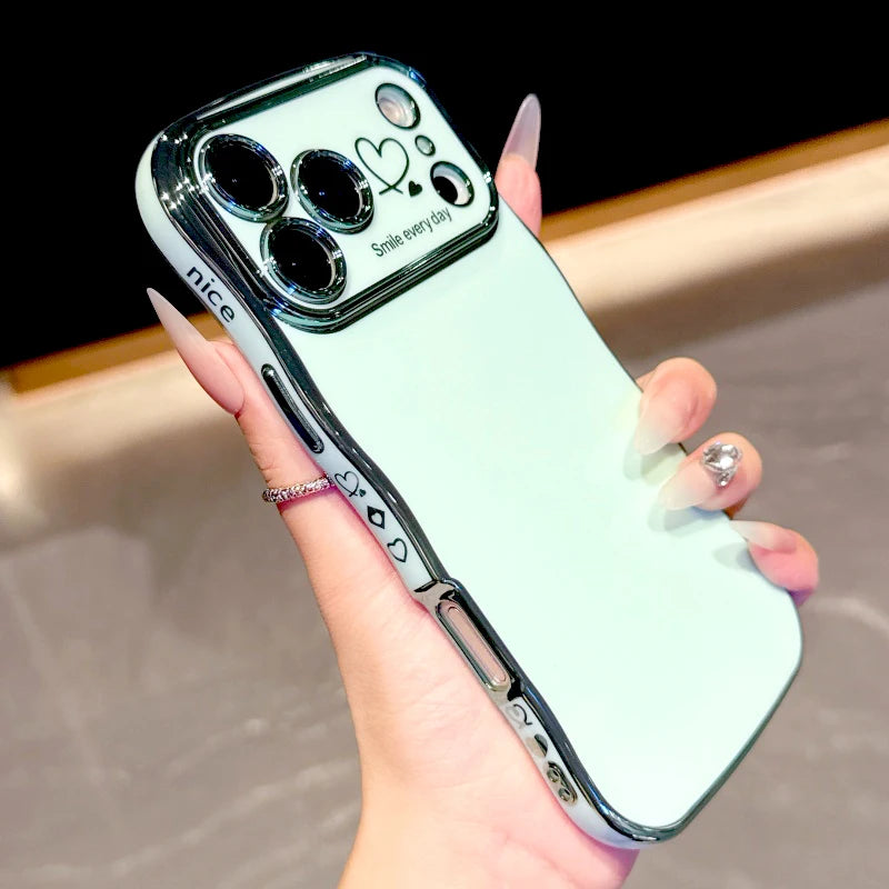 Plating Soft Wave Case For iPhone 17 Air 16E 16 15 14 13 12 11 Pro Max 17Pro 16Pro 15Pro 14Pro IPhone16 IPhone15 IPhone14 Cover