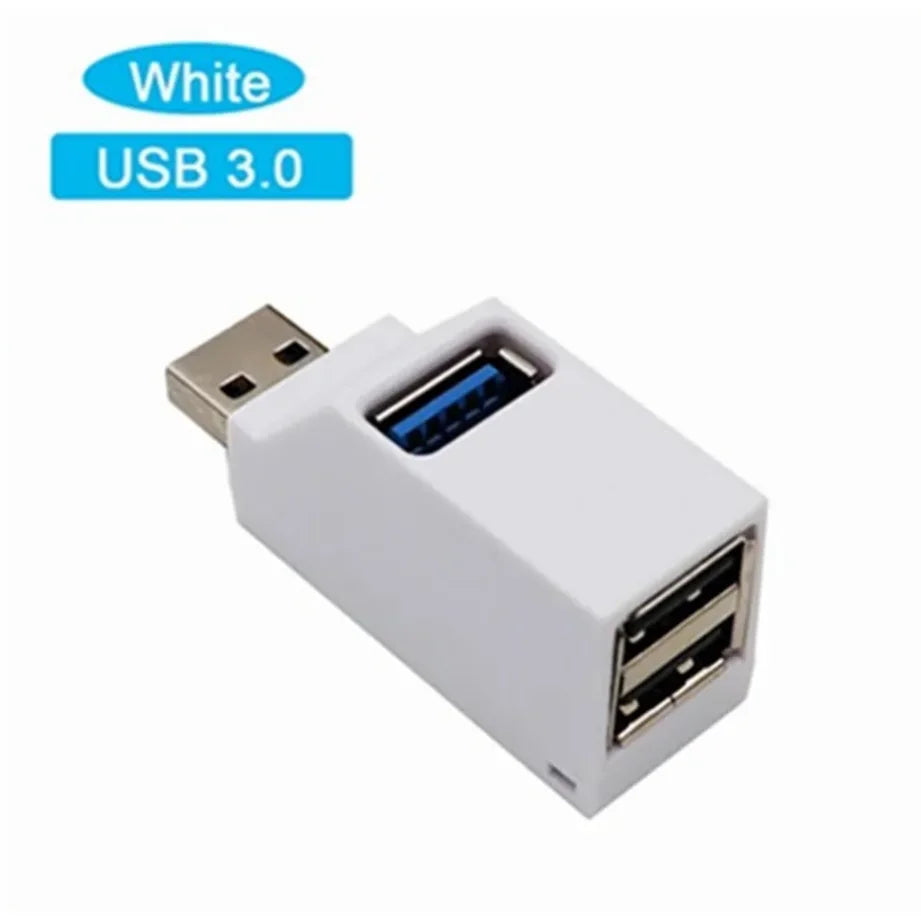 Grwibeou Mini 3 Ports USB 3.0 HUB Extender Splitter USB Hub 3.0 2.0 Adapter High Speed For PC Laptop Mac Computer Accessories