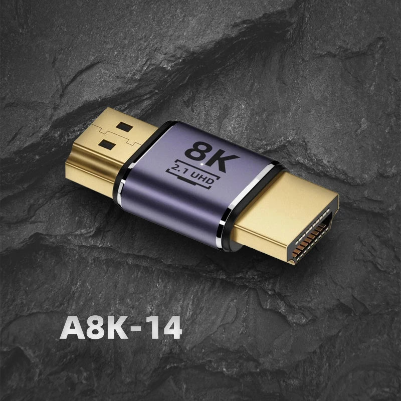 8K HDMI-compatible 2.1 Cable Connector Adapter 270 90 Degree Angle 2 Pieces Male To Female Converters Cable Adaptor Extender 3D