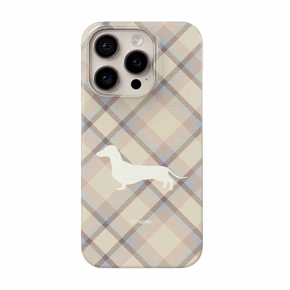 Retro Korean Plaid Cute Phone Case for IPhone 17 16 15 14 13 12 11 Air Pro Max X XS XR XSMax 7 8 Plus Glossy Film Hard PC Cover