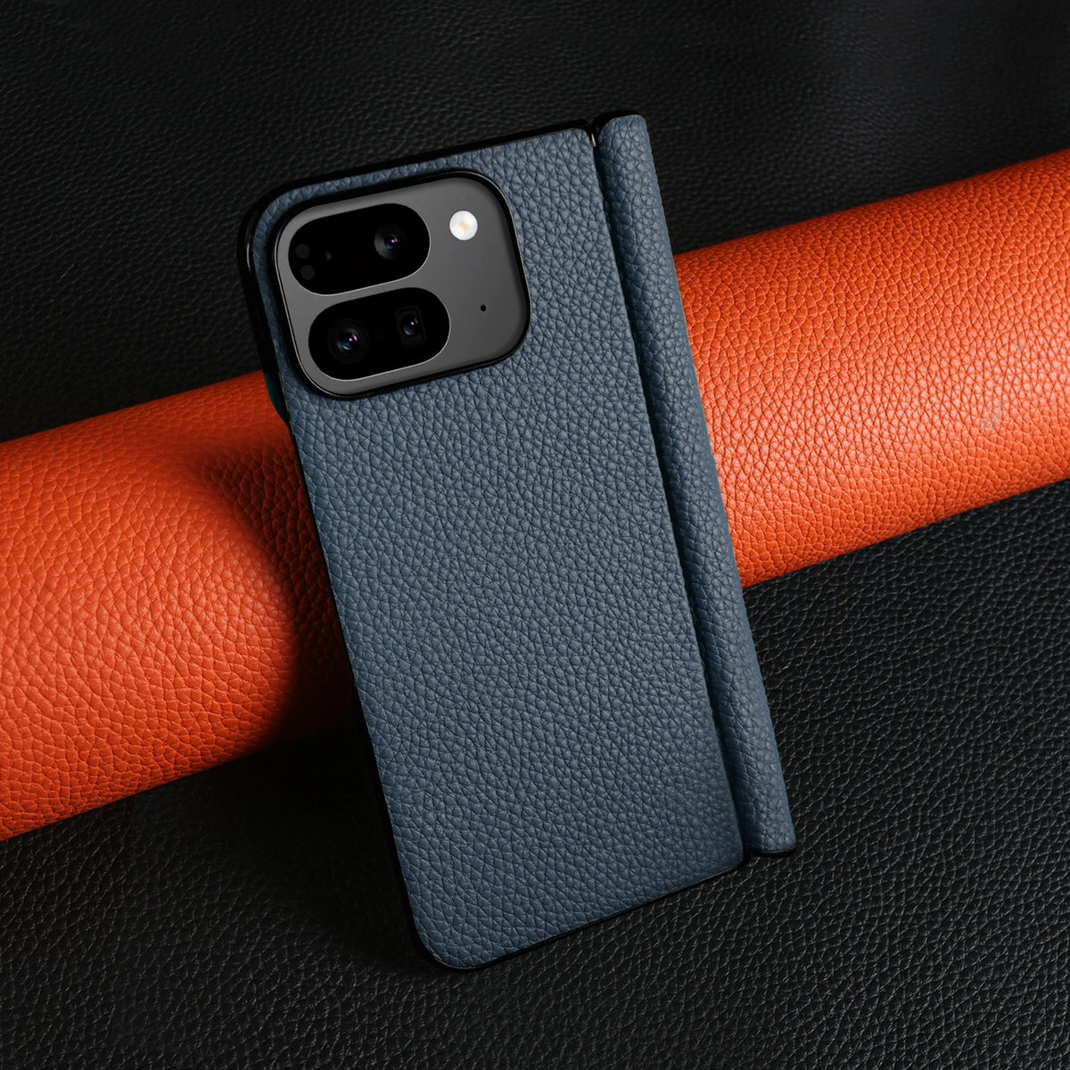 For Google Pixel 9 Pro Fold Case Genuine Leather Cover Pixel 10 Pro Fold Capa Protective Etui Back Coque Carcasa Without Front