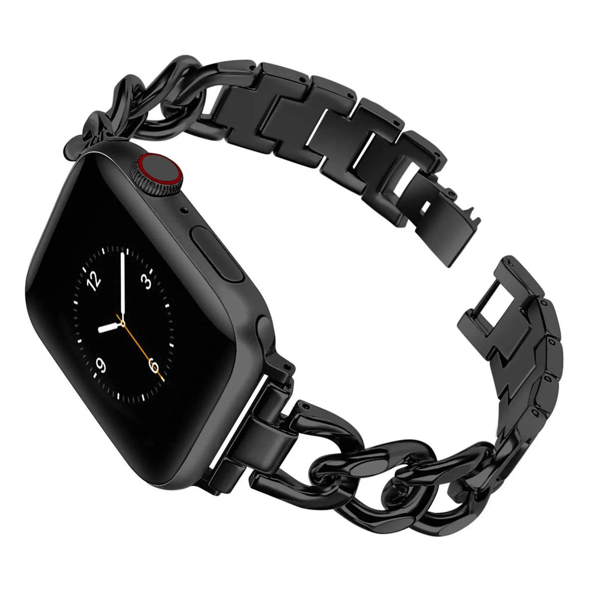 Luxury Metal Chain Strap for Apple Watch Band 45mm 44 49 38 40 41 42mm Stainless Steel Women Bracelet for iWatch 9 8 7 SE 6 5 4
