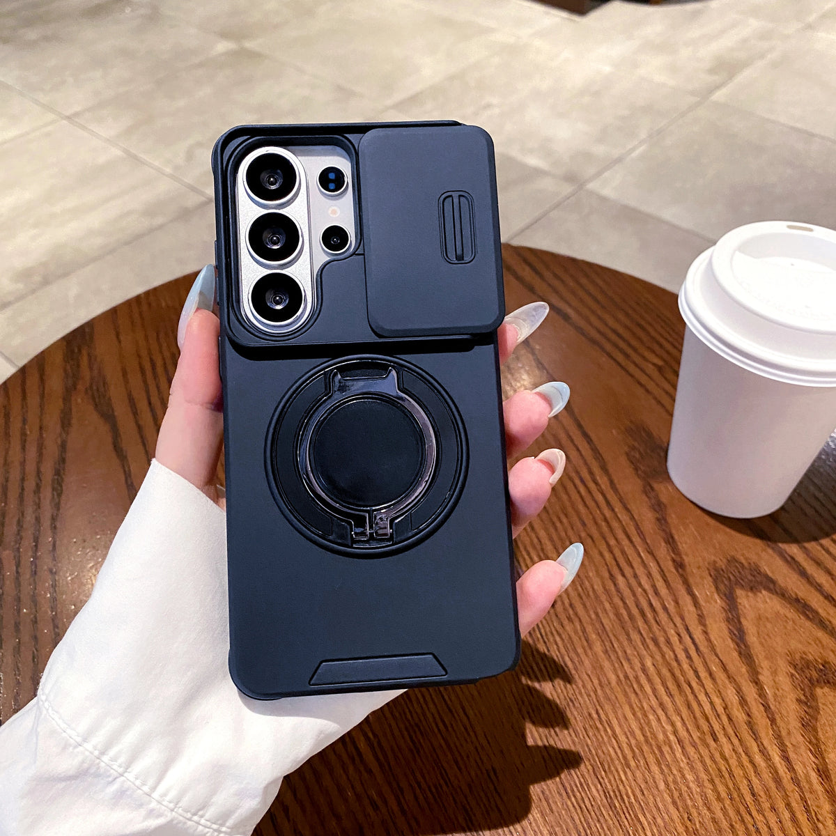 Slide Camera Protection Magnetic Bracket Case for Samsung S25 S26 FE S25 S26 Ultra S24 S26 Plus Military Armor Shockproof Cover