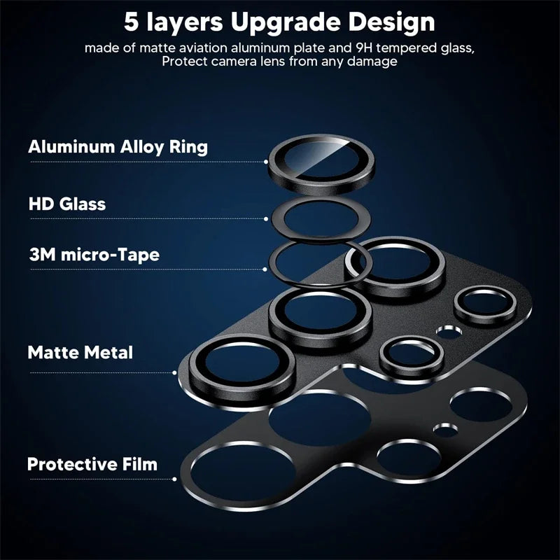 Metal Camera Lens Glass Protector for Samsung Galaxy S25 S24 S22 Ultra S23 Plus S25Ultra S25+ S 25 Glass Lens Cover Accessories