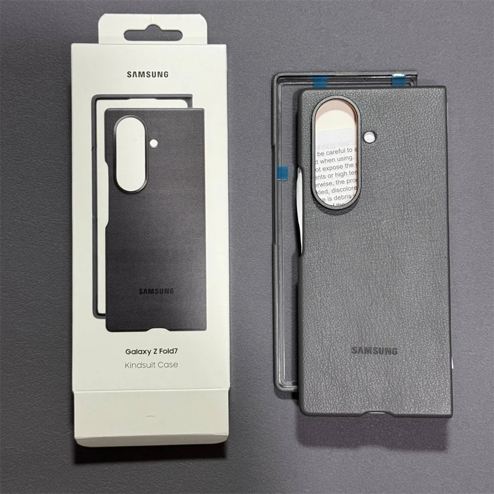 Original Leather Case For Samsung Z Fold 7 5G Slim Shockproof Back Cover Bumper For Galaxy Z Fold 7 6 Leather Mobile Phone Shell