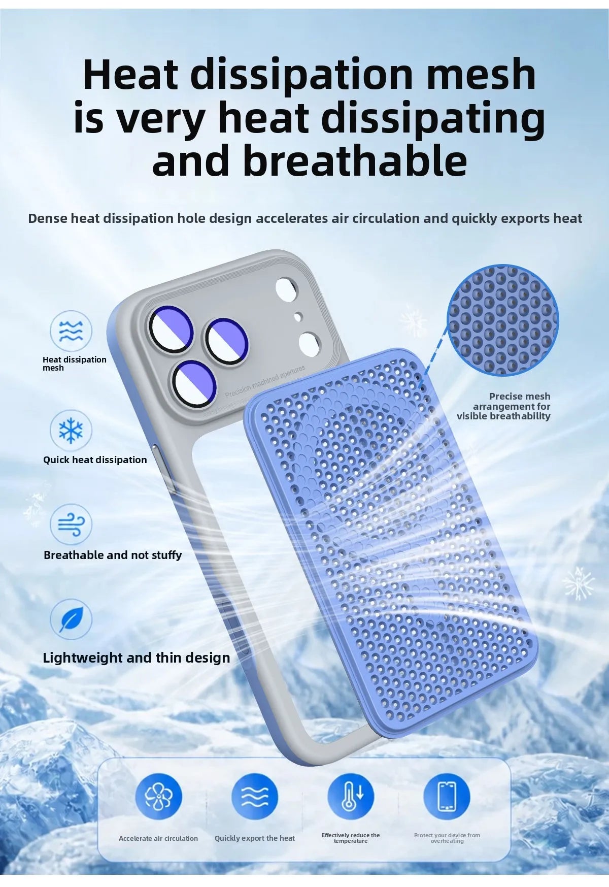Magnetic Heat Dissipation Anti Drop Case for iPhone 17 Pro Max 16 15 14 13 12 Equipped with Lens Film for Magsafe Slim Fit Cover