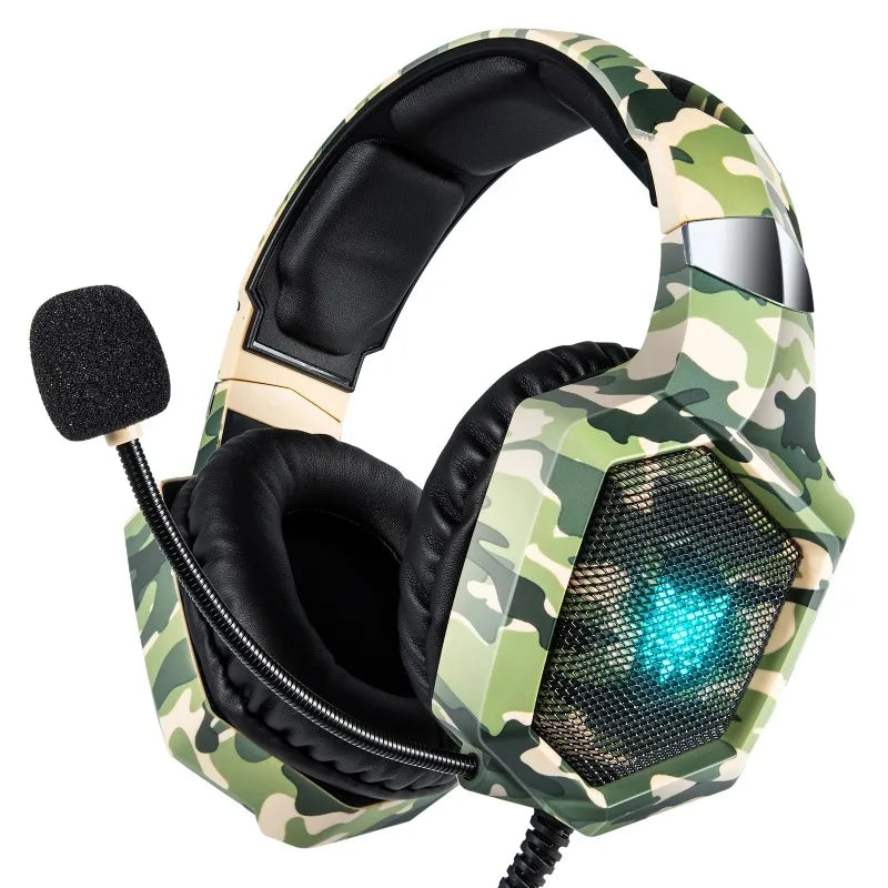 ONIKUMA K8 Wired Gaming Headset RGB Over Ear Headphones Flexible Microphone Surround Sound 3.5mm for PC PS4 Xbox Switch Gamer