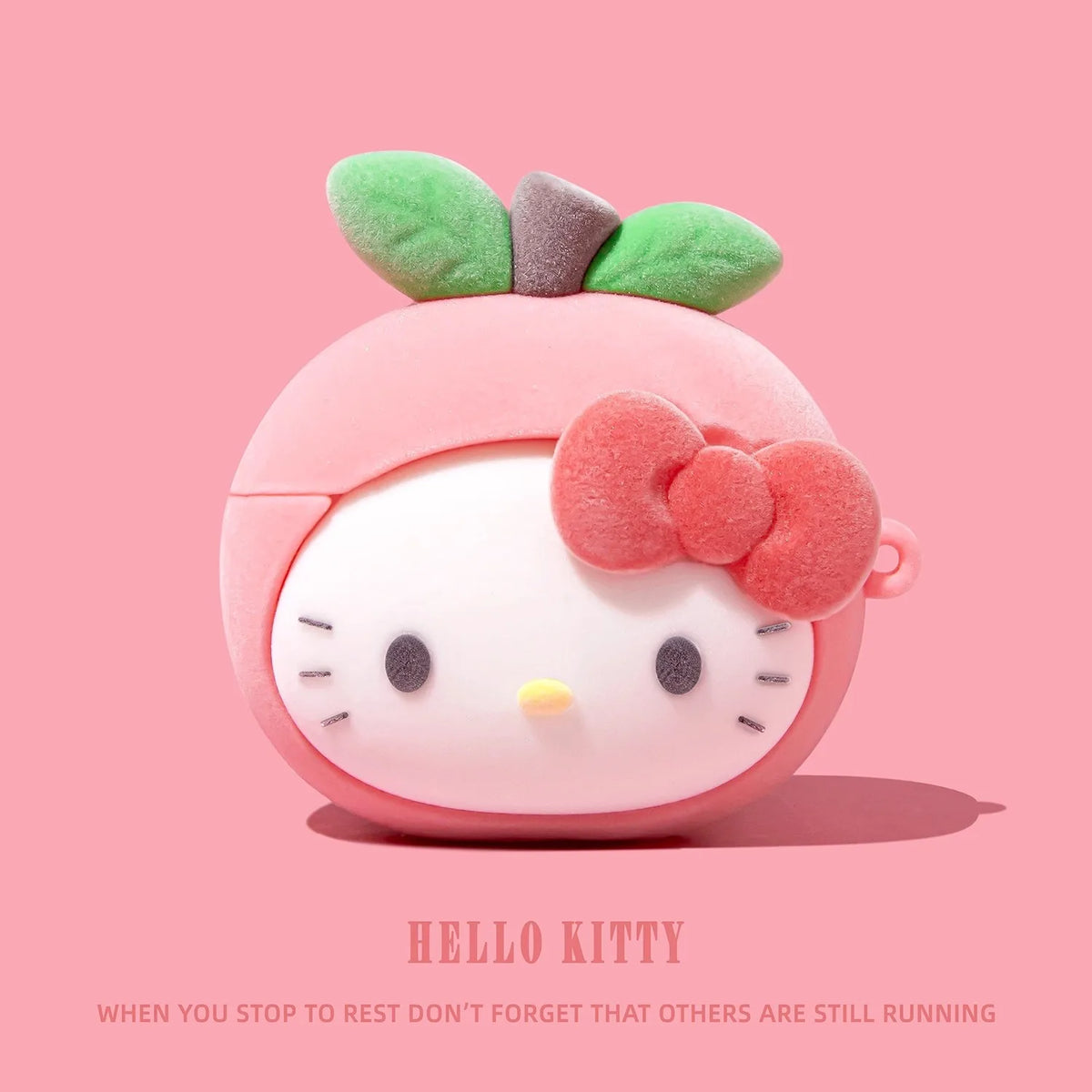 For Airpods Pro 2 Pro 3 1 2 3 4 Pro 3D kawaii Cute Lovely Peach Plush Silicone Earphone Case Cover