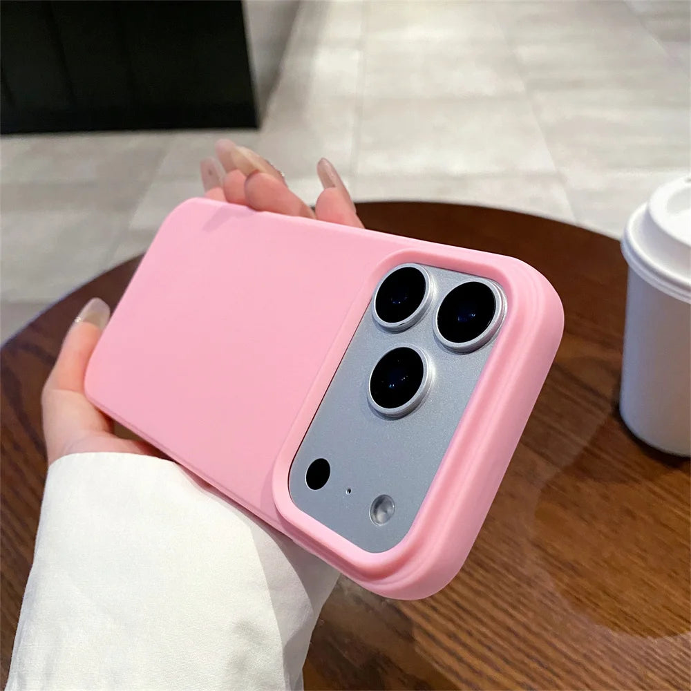 Office Frosted Plain Phone Case for Apple IPhone 17 Air 16 Plus 15 14 13 12 Pro Max Silicone Soft Protective Back Cover