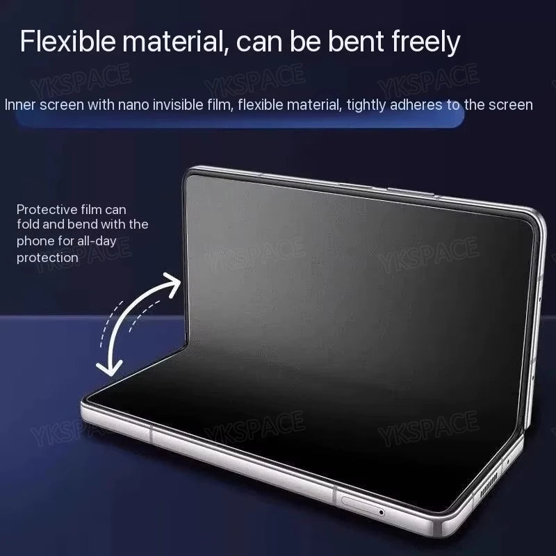 Matte Frosted HD Clear Hydrogel Film For iPhone Duo 7.6" Inner External Front Back Soft TPU Screen Protector Anti Fingerprint