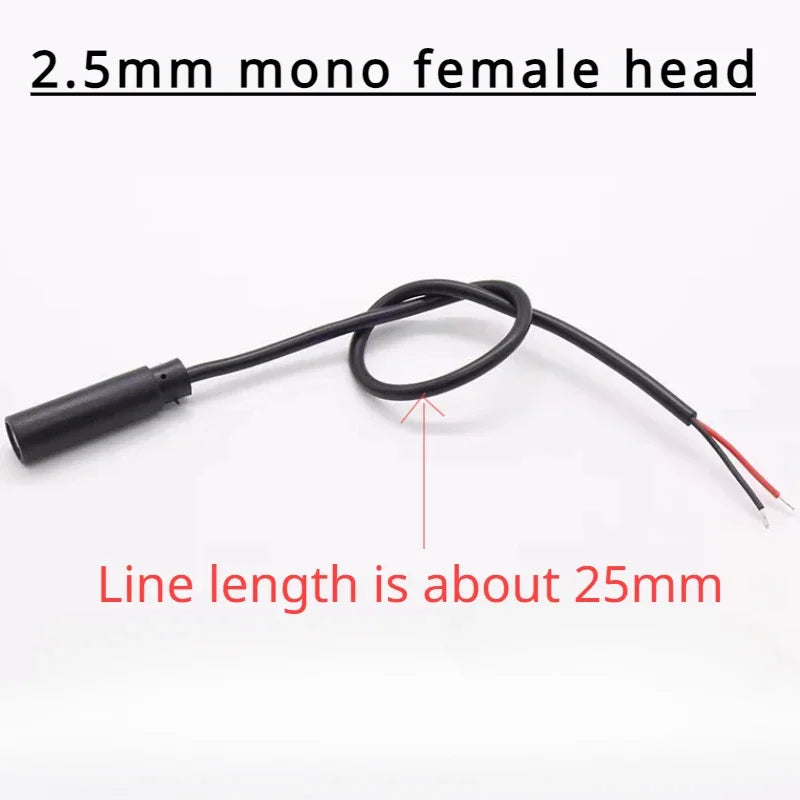 2.5mm 3.5mm 1/8'' Mono/Stereo Male Plug Female Jack Connector 2/3/4 Pole Pin AUX Extension Wire DIY Audio Headphone Repair Cable