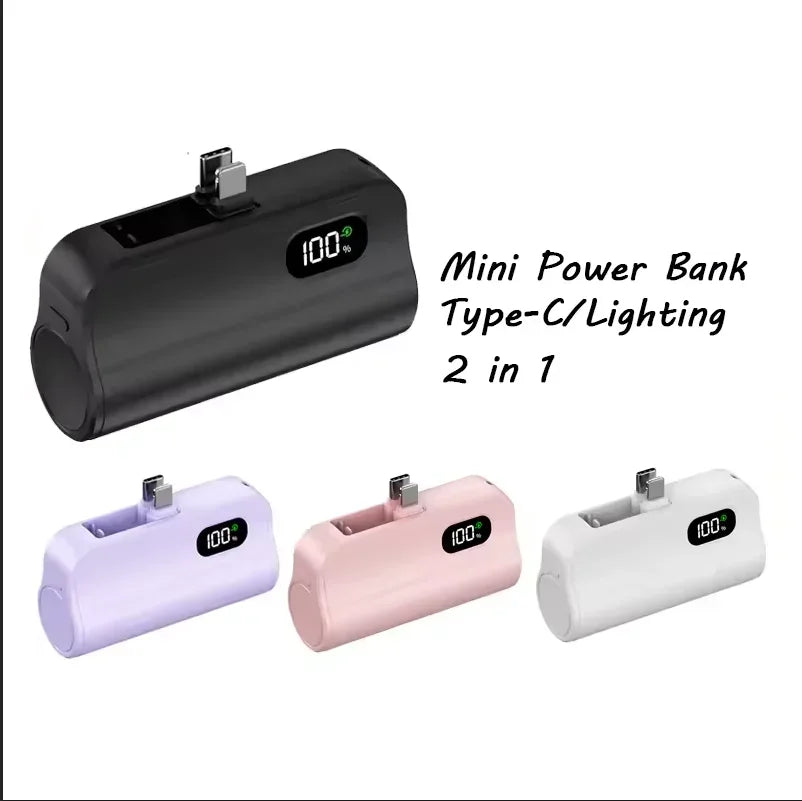 Lenovo Mini Capsule 50000mAh High Capacity Power Bank Portable Wireless Fast Charging External Battery For iPhone Huawei Samsung
