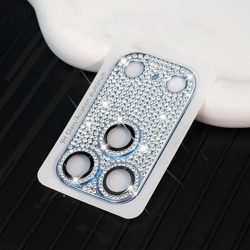 Bling Glitter Rhinestone Camera Lens Protector Full Cover For iPhone 18 17 16 15 14 Pro Max Plus Anti-scratch Camera Protection