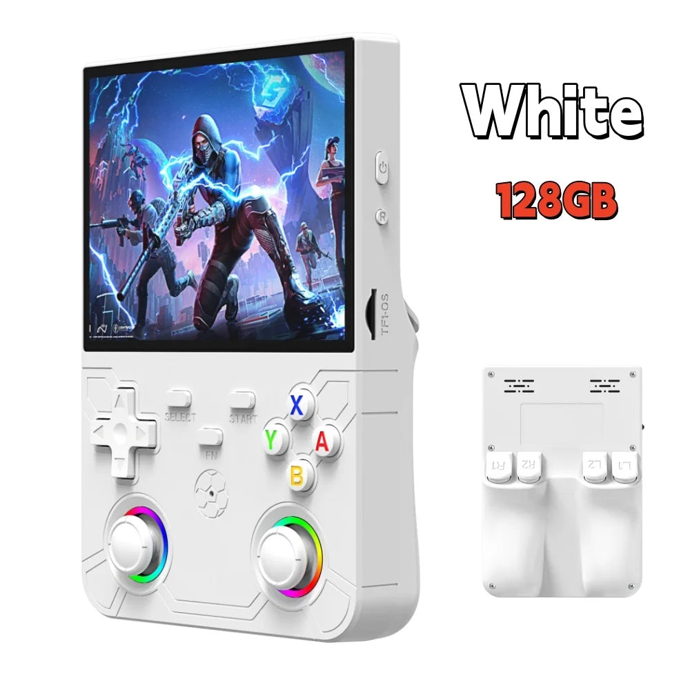 New R36 Ultra X Handheld Retro Video Game Console IPS Screen 128GB Games Portable Pocket Player with Linux System