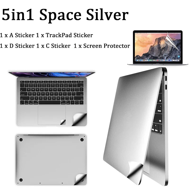 2026 Top/Bottom/Touchpad/Palm Trackpad Guard Skin Body Vinyl Decal Sticker For Apple Macbook Pro16 M5 A3428 with Touch Bar A2141