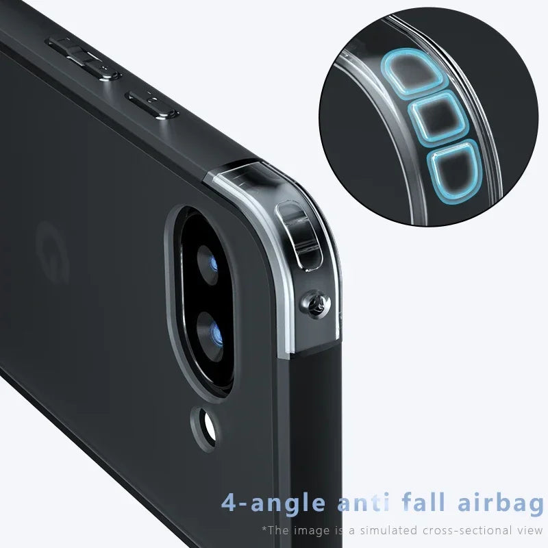 For Google Pixel 9A TPU Border Case Cover 3D Intergrated Button Case For Google Pixel 9A