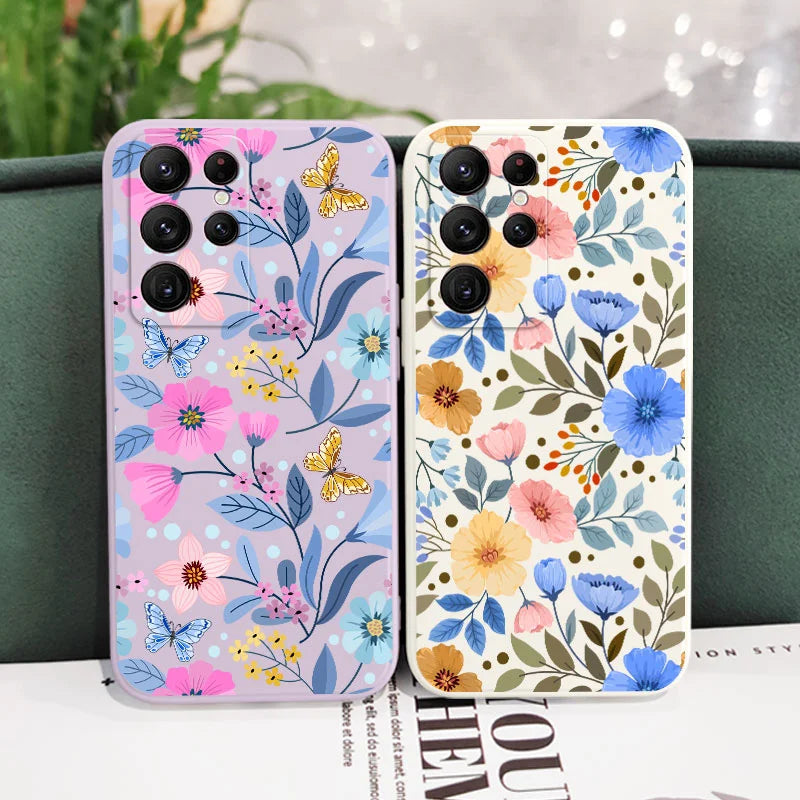 Miss Pattern Phone Case For Samsung Galaxy S25 S24 S23 S22 S21 S20 Ultra Plus FE S10 S9 S10E Note 20 Ultra 10 9 Plus Cover