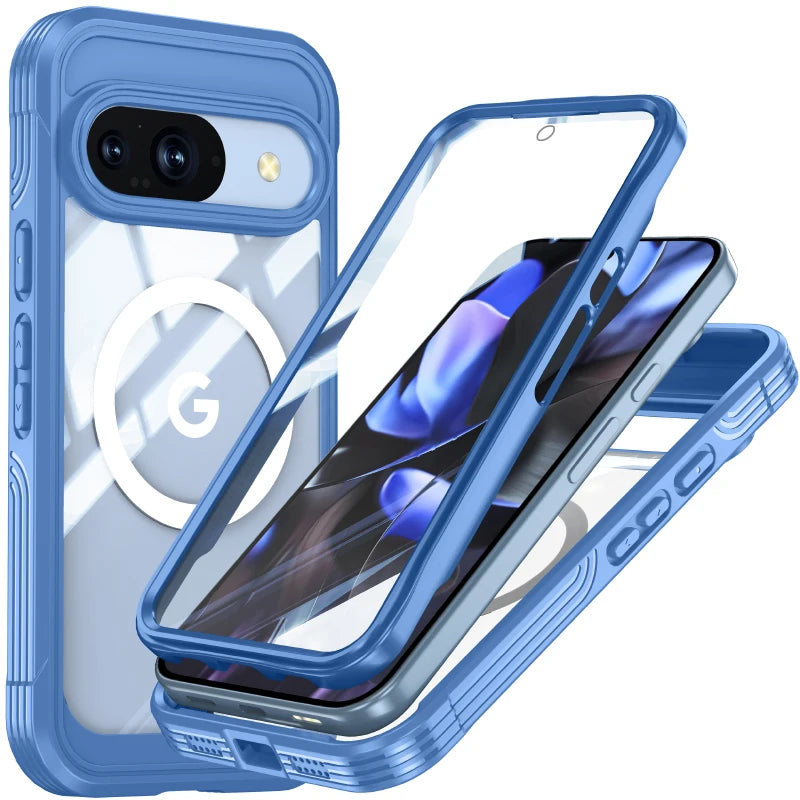For Magsafe Magnetic Wireless Charging 360°Full Protection Armored Shockproof Phone Case For Google Pixel 10 Pro 8 9A 9 Pro XL