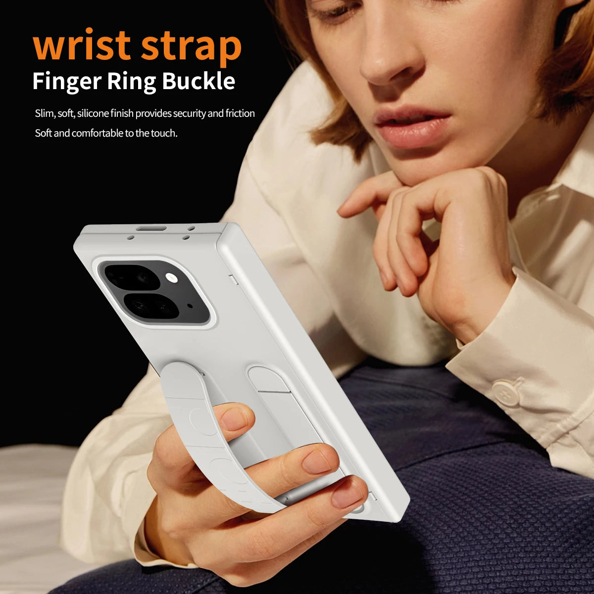 For Google Pixel 9 10 11Pro Fold Swivel 180° Folding Wristband Stand Hinge 3-in-1 Full Lens Protection Drop Resistant Phone Case