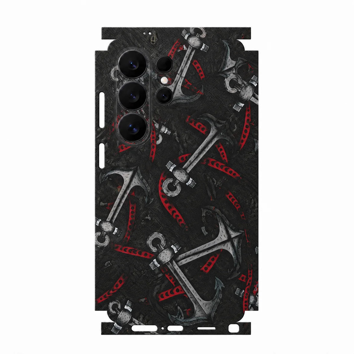 Full Coverage Faux Leather Back Skin for Samsung Galaxy S26 S25 Ultra Plus S24 S23 Full Wrap Anti Scratch Rear Film Sticker