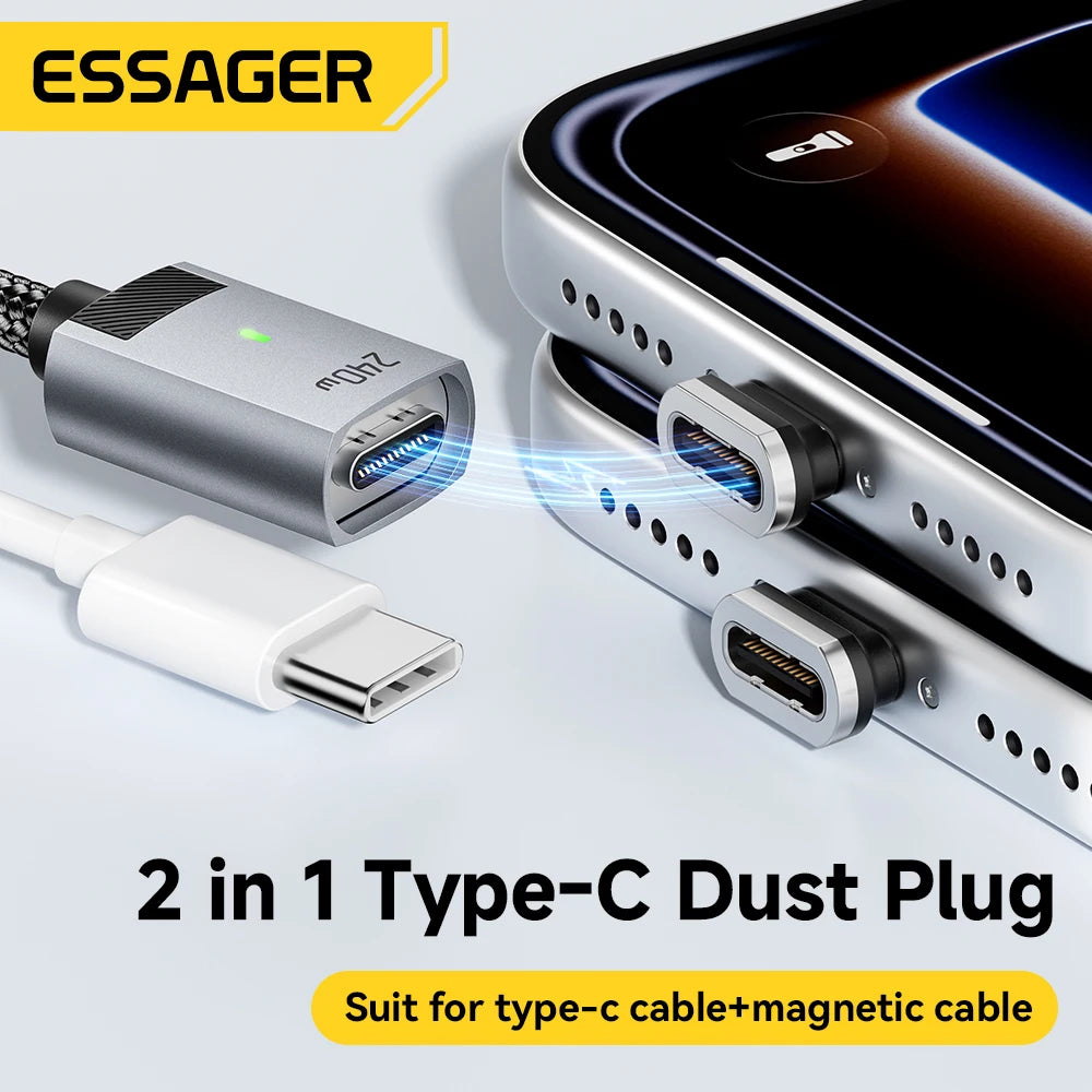 Essager 240W Magnetic Charging Cable E Marker USB C To Type C Cable PD3.1 Fast Charging For iPhone 17 16 Samsung S25 iPad Laptop