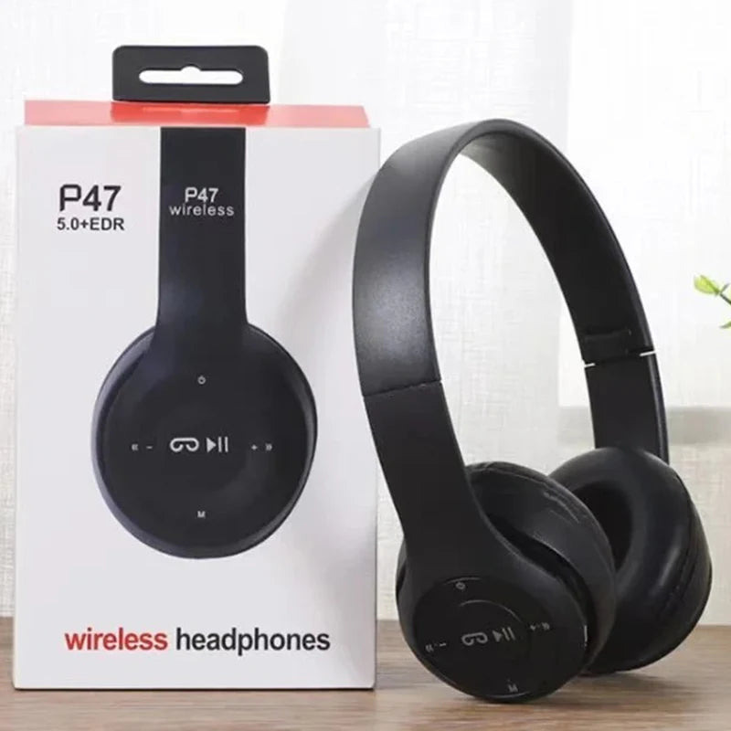 Stereo P47 Headset 5.0 Bluetooth Headset Folding Series Wireless Sports Game Headset for iPhone XiaoMi