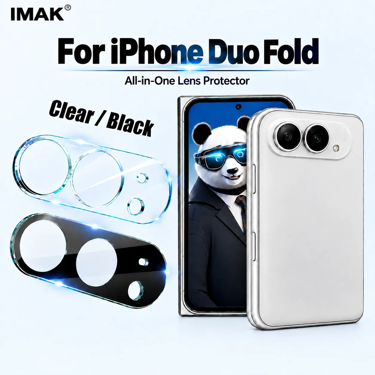Camera Lens Glass For iPhone Duo Fold Protector Film Anti Fingerprint 9H Hardness HD Clear LS0003