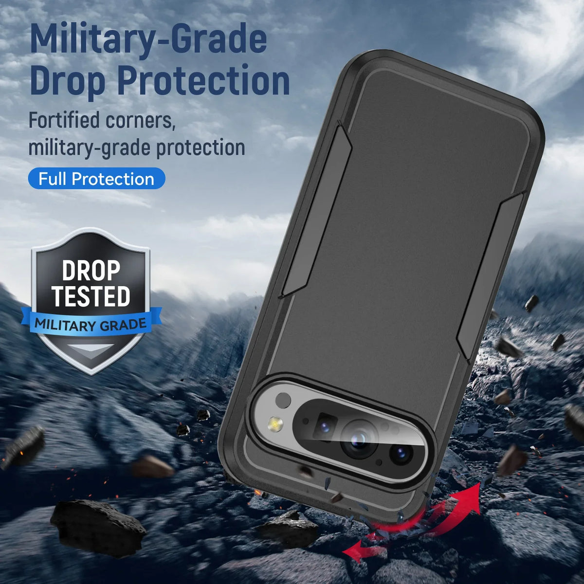 Shockproof Hybrid Case Dual Layer Cover for Google Pixel 10 9 Pro XL 10A 8 Pro 7 7A 7 Pro 6 6A 6 Pro 4G 5G Screen Protector Case