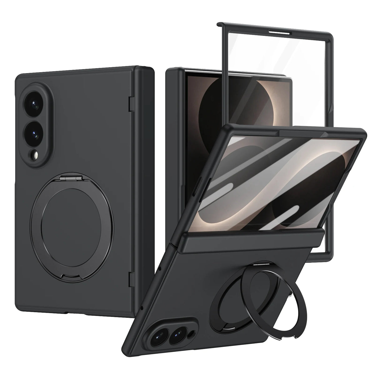 Drop Protective Funda Case for Samsung Galaxy Z Fold 8 5G Fold8 Ultra Fold7 Fold6 Fold5 Fold 7 6 5 Magnetic Ring Full Body