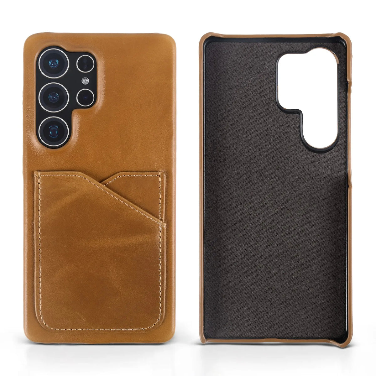 Premium Card Slot Genuine Leather Case For Samsung Galaxy S25 Ultra Cases S24 S23 S22 S21 S20 Vintage Phone Back Cover Coque