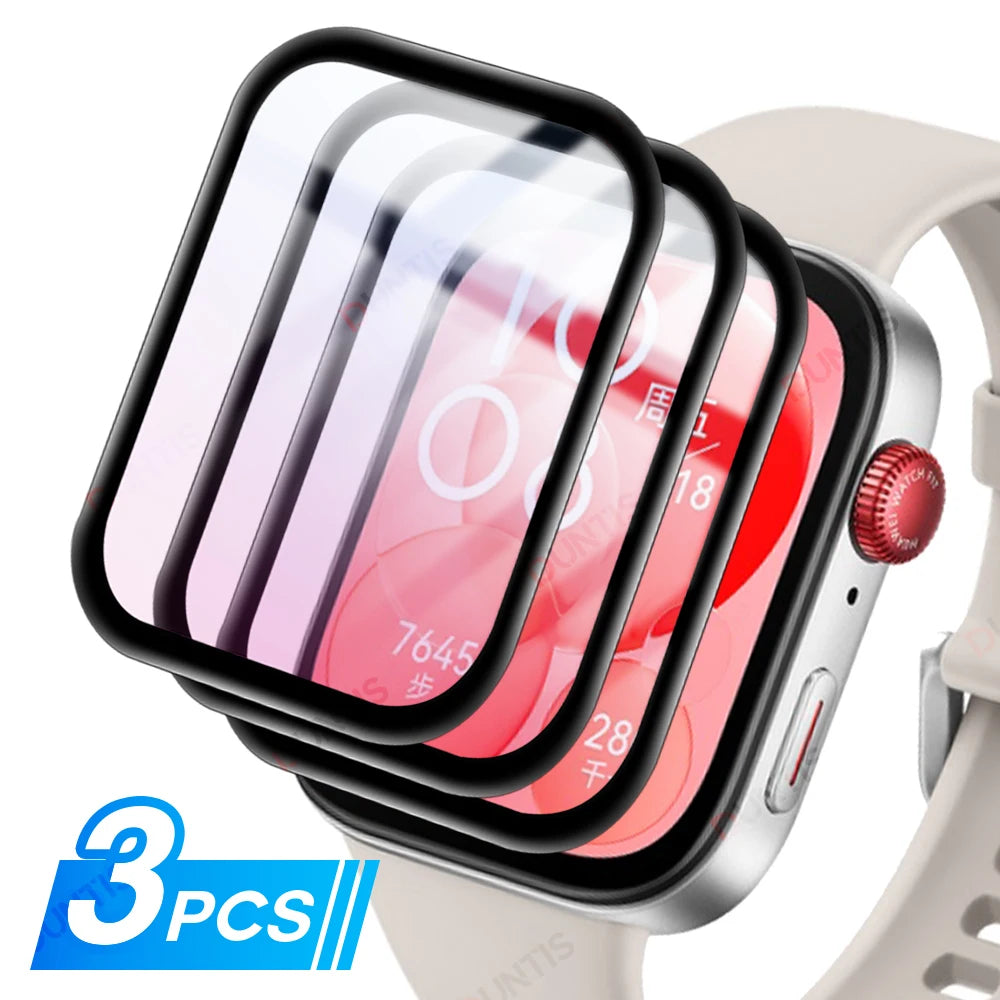 Screen Protector for Huawei Watch Fit 3/4/5/5 Pro 3D Curved Screen Protector Huawei Watch Ultra-HD Full Coverage Protective Film