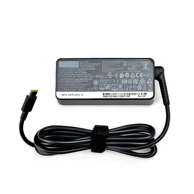 20V 2.25A 45W Type USB C Laptop AC Adapter Power Supply Charger For Lenovo C330 S330 C340 S340 100E T480 T480S T580 T580S E480