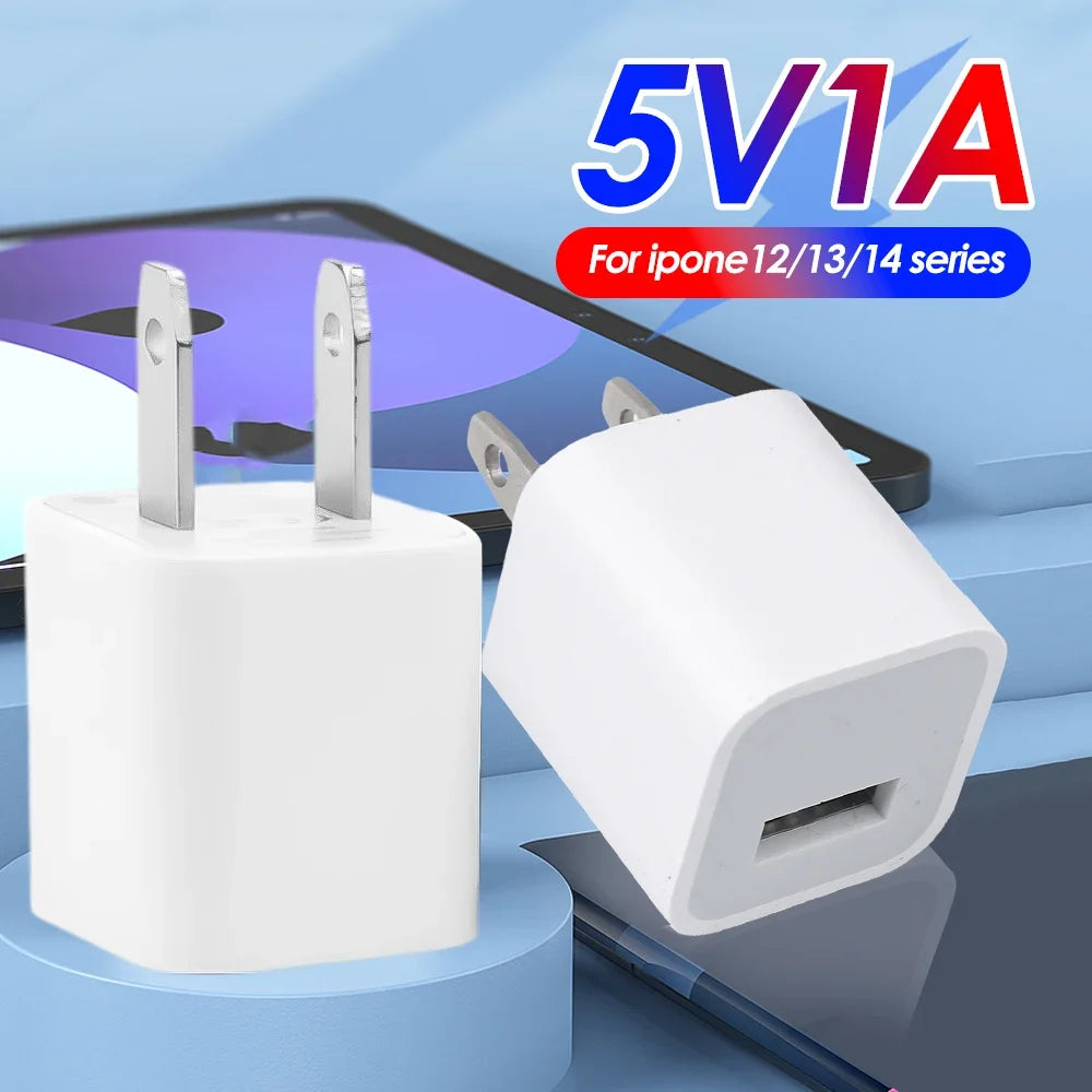 1-5Pcs USB Wall Charger Adapter Fast Charging For iPhone 14 13 12 11 Pro Max XR XS X 8 7 6 Plus for iPad Travel Adapter US Plug