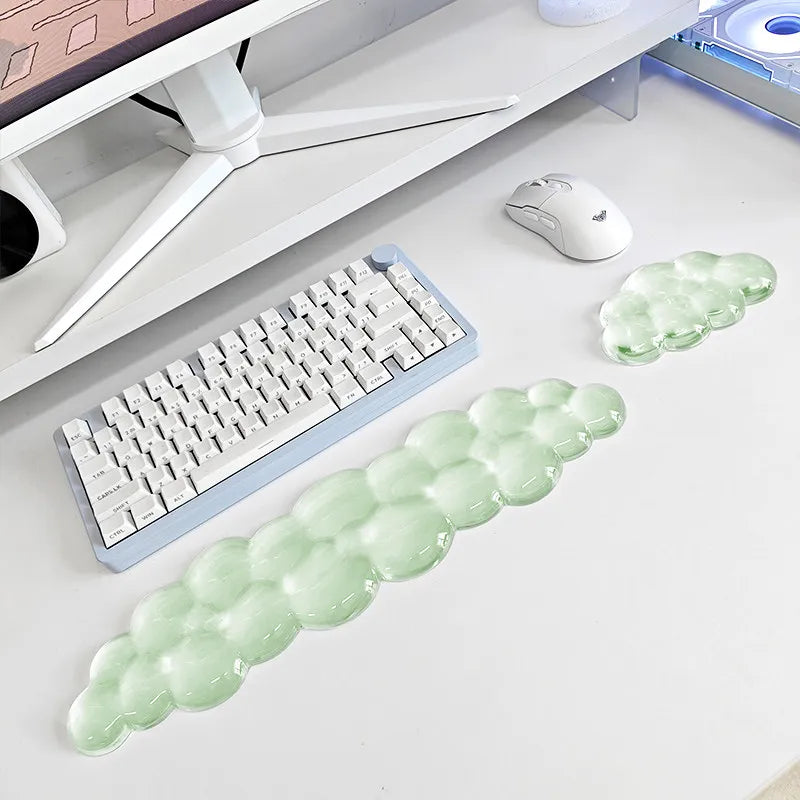 Cloud Keyboard and Mouse Wrist Rest Cute Wrist Support and Arm Support Keyboard Rest for Keyboard and Mouse Typing Pain Relief