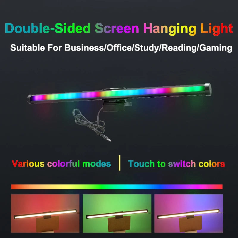 Screen Hanging Lighting RGB CCT Computer Gaming Lights Bar Monitor Led Monitor Light Bar for USB Dimmable Desk Lamp Atmosphere