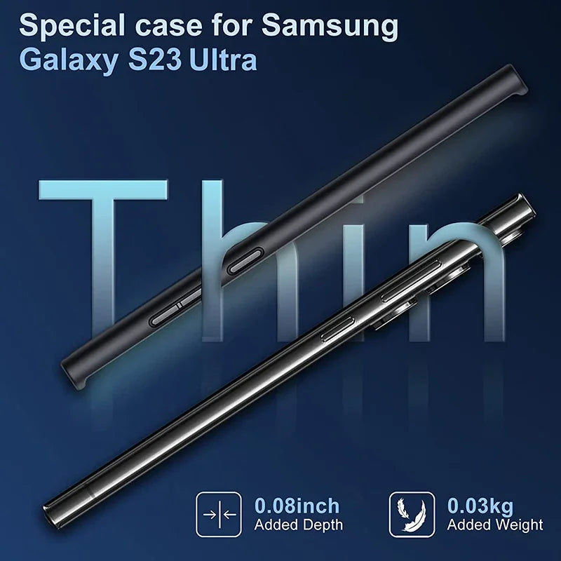 Ultra Thin Matte Hard PC Case For Samsung Galaxy S26 Ultra S25FE S24 S23 S22 S21 S20 Note 20 Ultra Plain Slim Back Cover Coque